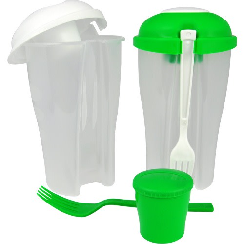 Fine Life - Salad to go Dressing Container and Fork - 2 Sets