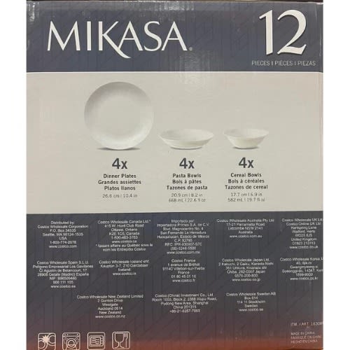 Mikasa Gingko Aspen Porcelain Dinnerware Set - 12 Pieces