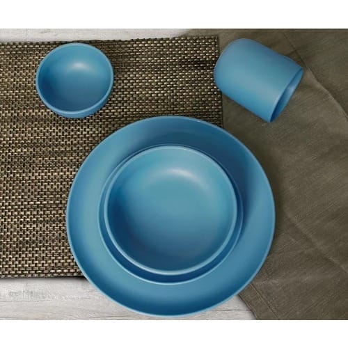 Evolution Matte Blue 22-Piece Dinnerware Set