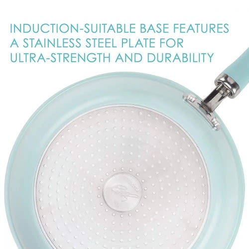 Rachael Ray Enameled Cookware Set - Light Blue Shimmer - 13-Piece