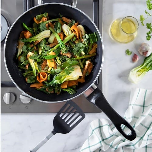 Bk Vivid Non-stick 28cm/3.7 Litre Wok, Black - Oven Safe. Home Office Garden | HOG-HomeOfficeGarden | online marketplace