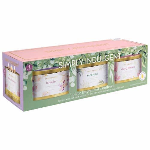 Simply Indulgent Essential Oils and Soy Wax Scented Candle - 3 Pcs - 14oz