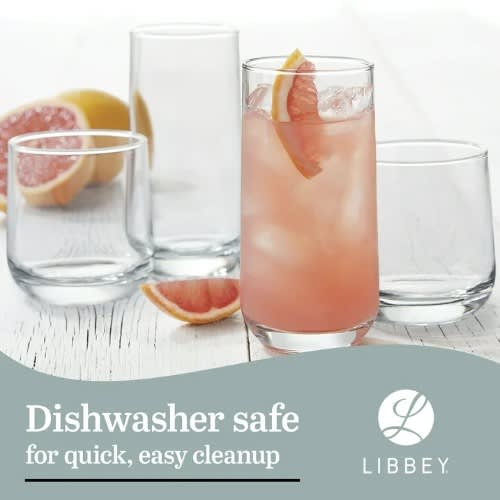 Libbey Ascent Tumbler and Rocks Glass Set - 16 Pieces