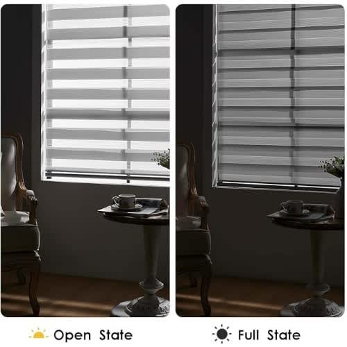 Linkcoo Zebra Blinds Roller Shades for Windows - (Width 21", Max Drop Height 72")