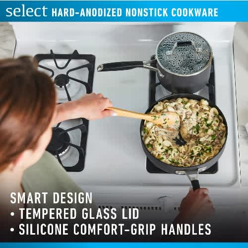 Calphalon Space-Saving Aquashield Nonstick 14-piece Cookware Set