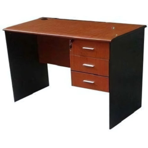 4 Feet Office Table with 3 Drawers - Cherry. @HOG - Home Office Garden Online Marketplace