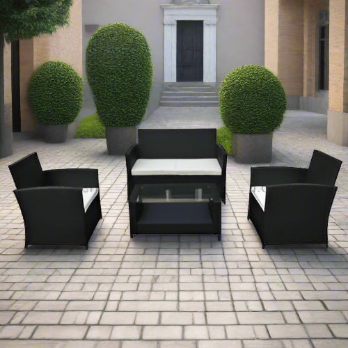 4 Pieces Outdoor Patio Rattan Chair. @HOG - Home Office Garden Online Marketplace