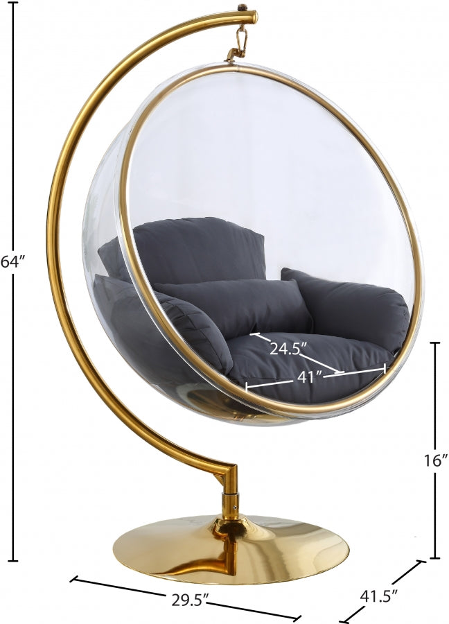 Luna Acrylic Swing Bubble Accent Chair Home Office Garden | HOG-Home Office Garden | online marketplace