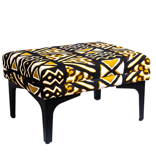 Adinkra Footstools with Twin Throw Pillows @HOG - Home, Office, Garden, Online Marketplace