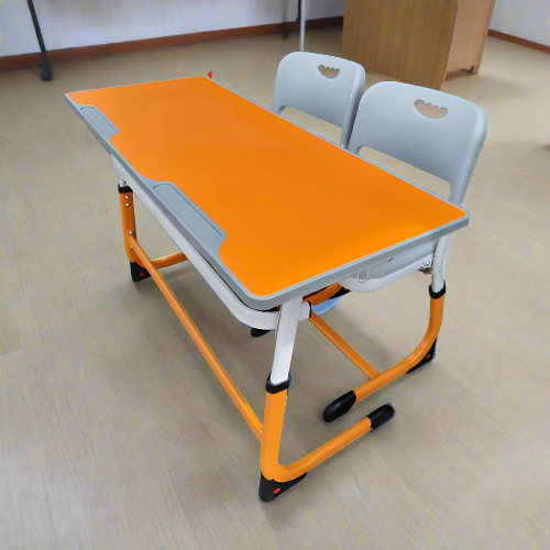 Adjustable Height Double Desk and Chair Classroom Furniture Set @HOG - Home Office Garden Online Marketplace