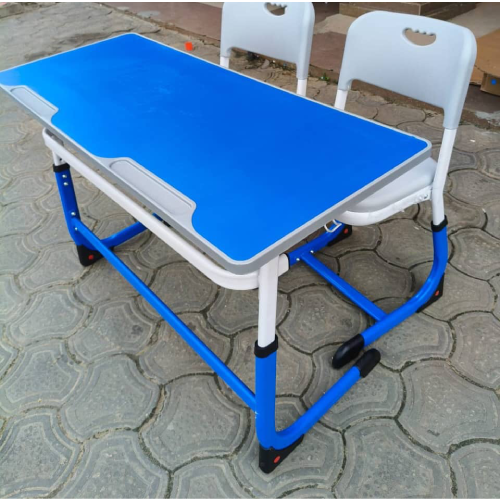 Adjustable Height Double Desk and Chair Classroom Furniture Set @HOG - Home Office Garden Online Marketplace