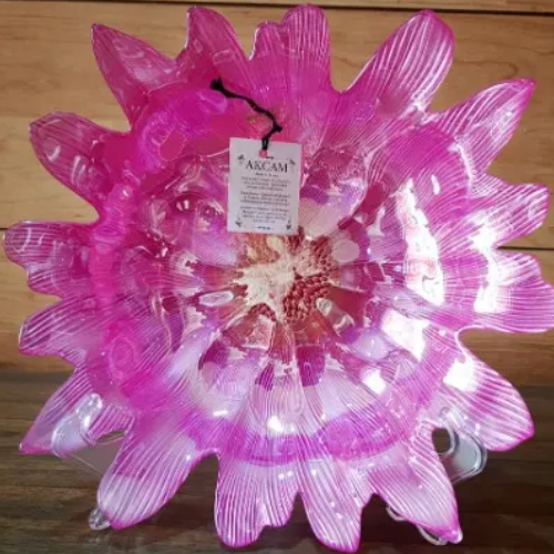 Akcam Hand Made Blown Glass Bowl Pink. Home Office Garden | HOG-HomeOfficeGarden | online marketplace
