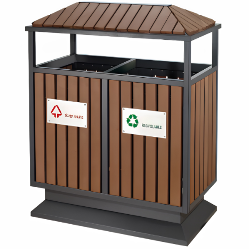 Anti-Rust Outdoor Dual-Compartment Waste Bin @HOG - Home, Office, Garden, Online Marketplace