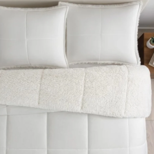 Bhf Easton Sherpa Fleece 3-piece King Comforter Set - White @HOG - Home, Office, Garden, Online Marketplace
