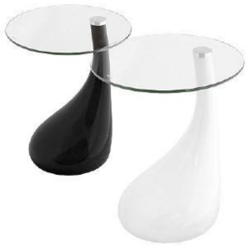 Contemporary Side Table - Black + White @HOG - Home Office Garden Online Marketplace
