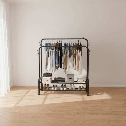 Double Pole Quality Heavy Duty Clothes Rack Metal Hanger @HOG - Home, Office, Garden, Online Marketplace