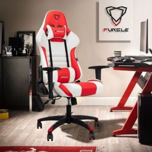 Ergonomic Gaming Chair White and Red @HOG - Home Office Garden Online Marketplace