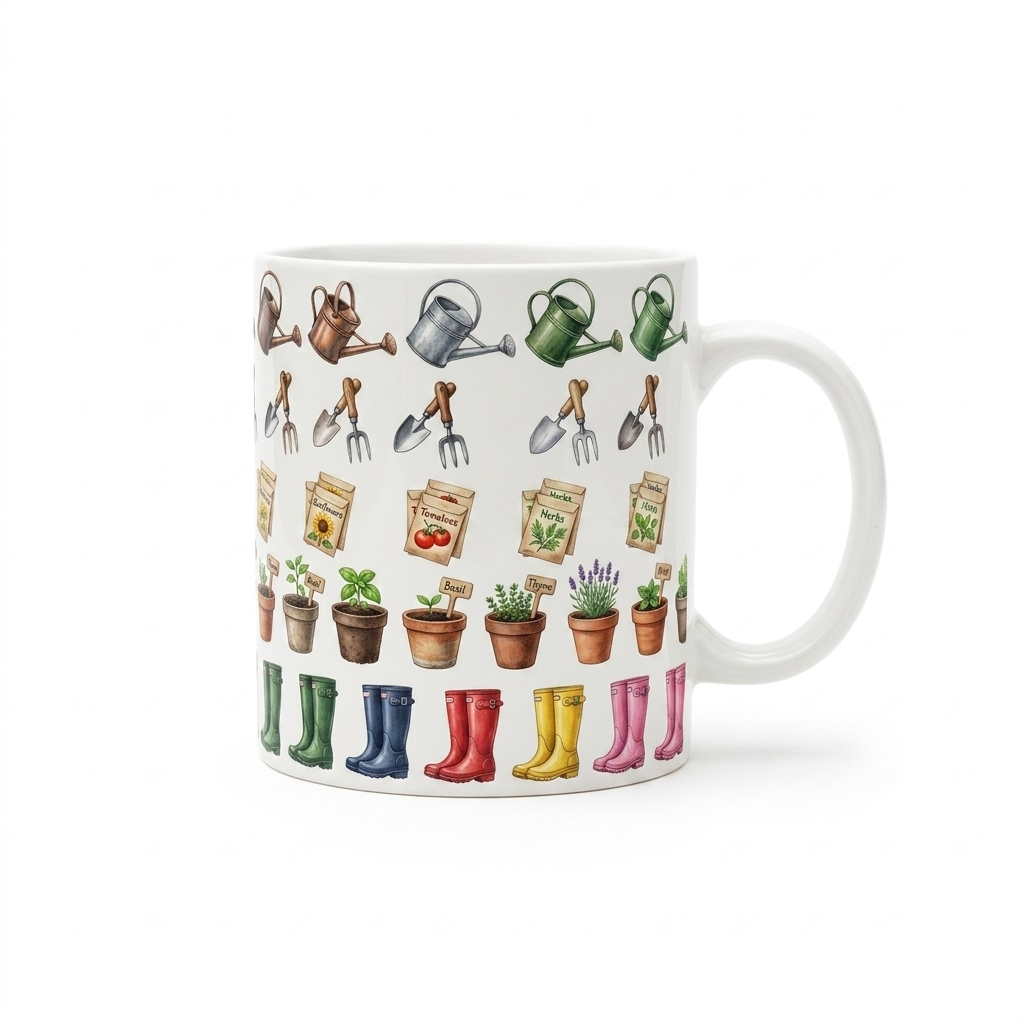 Sainsbury His Gardening Mug - 4 Set