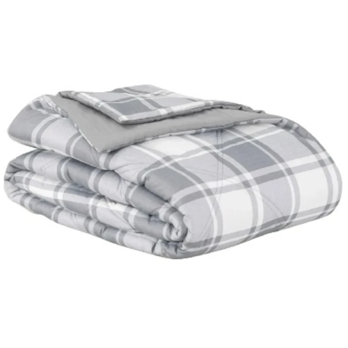 Herringbone Microfiber Down Alternative Blanket - Grey @HOG - Home, Office, Garden, Online Marketplace