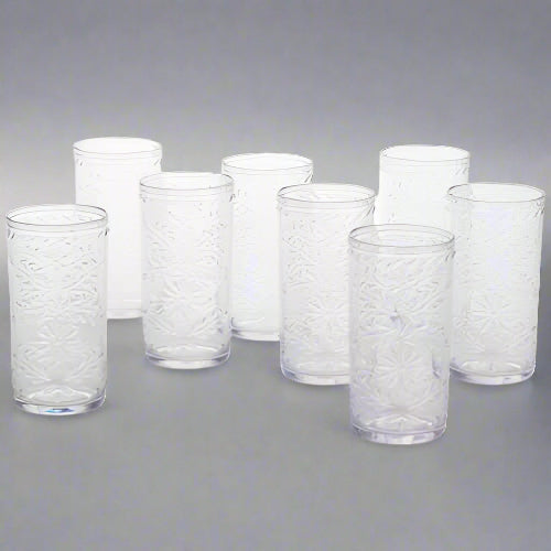 Jiawei Tritan 8-piece Tumbler Set - 23 Fl. Oz Each - Clear Color. Home Office Garden | HOG-HomeOfficeGarden | online marketplace