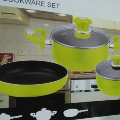 Linsan 5 Piece Aluminum Non-stick Cookware Set - Lemon @HOG - Home, Office, Garden, Online Marketplace