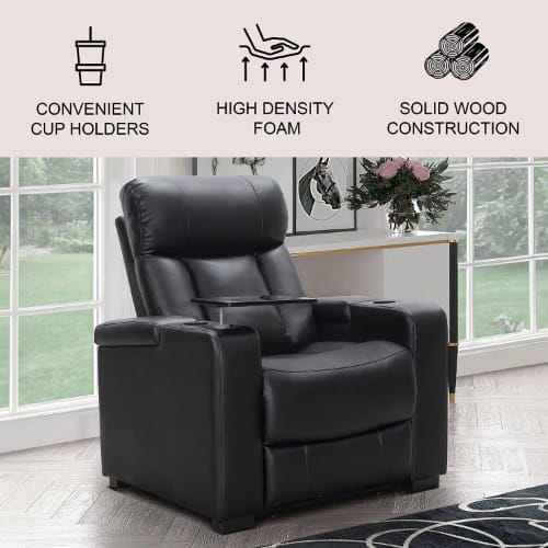 Larson Power Reclining Home Theater Chair with Tray