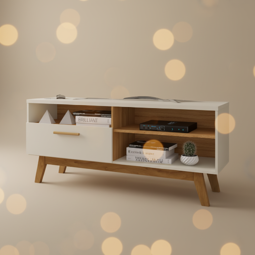 Maxi Paladio TV Stand 136CM (Off White) @HOG - Home Office Garden Online Marketplace