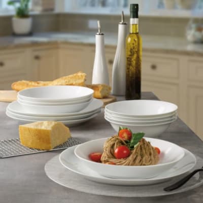 Mikasa Gingko Aspen Porcelain Dinnerware Set - 12 Pieces Home Office Garden | HOG-Home Office Garden | online marketplace