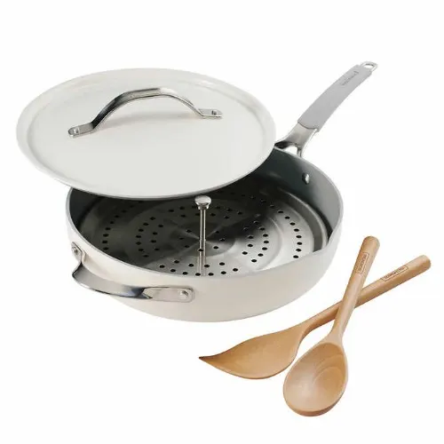 Tramontina All-in-one Ceramic Non-stick Pan - 5-quart - White Home Office Garden | HOG-Home Office Garden | HOG-Home Office Garden