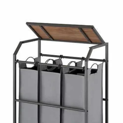 Trinity 3-bag Laundry Cart With Flip-up Top Home Office Garden | HOG-Home Office Garden | HOG-Home Office Garden