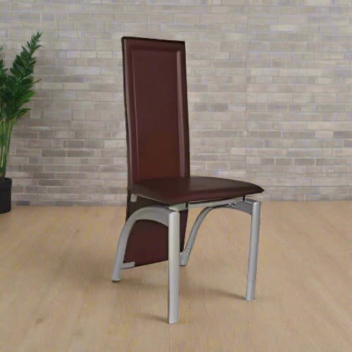 PU Leather Dining Chair - BROWN-M003 @HOG - Home Office Garden Online Marketplace