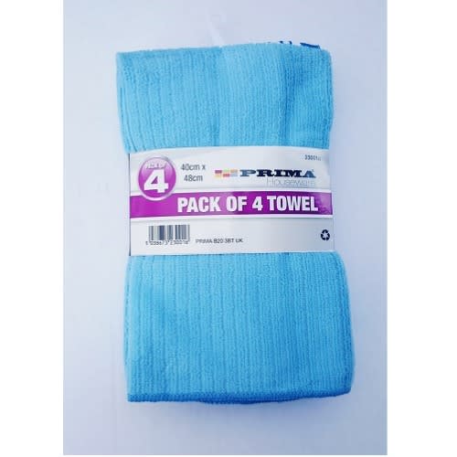 Prima Pack Of 4 Tea Towel, Blue. Home Office Garden | HOG-HomeOfficeGarden | online marketplace