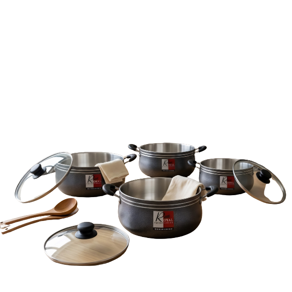 Royal Kitchen Ware Aluminium Cookware Set - 5 Pieces