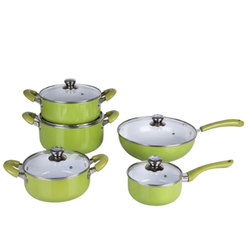 Linsan 5 Piece Aluminum Non-stick Cookware Set - Lemon