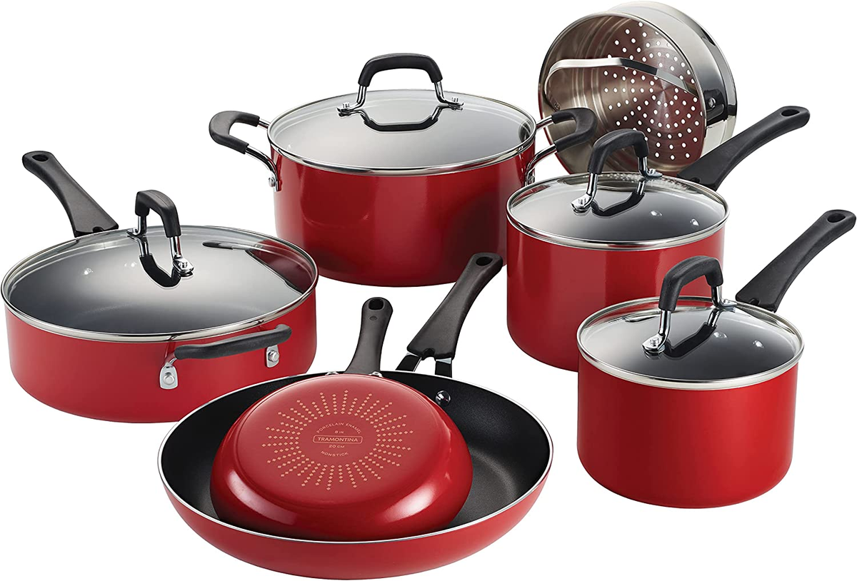 Tramontina 11-Piece Nonstick Porcelain Enamel Cookware Set. Home Office Garden | HOG-HomeOfficeGarden | online marketplace