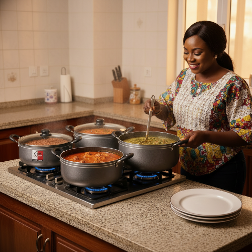 Royal Kitchen Ware Aluminium Cookware Set - 5 Pieces