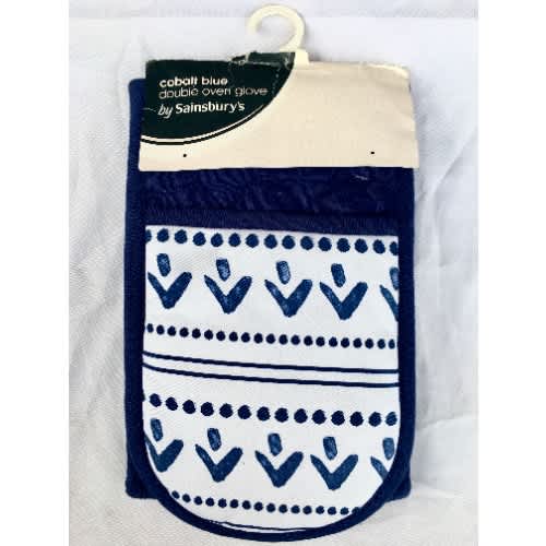 Sainsbury's Double Oven Glove - Cobalt Blue. Home Office Garden | HOG-HomeOfficeGarden | online marketplace