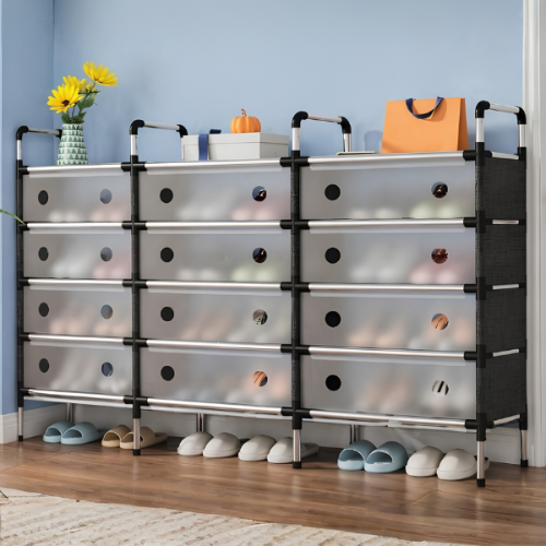 Triple-Layer 5-Tier Multifunctional Shoe Rack with Cover @HOG - Home, Office, Garden, Online Marketplace