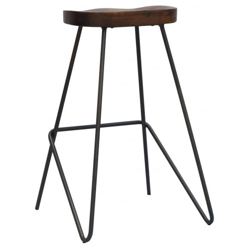 Vintage Graphite Industrial Metal Bar Stool. @HOG - Home Office Garden Online Marketplace