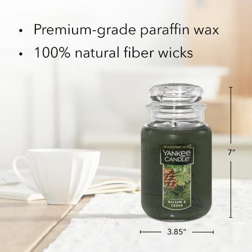 Yankee Candle Balsam & Cedar Scented - Classic - 22oz - Large Jar. Home Office Garden | HOG-HomeOfficeGarden | online