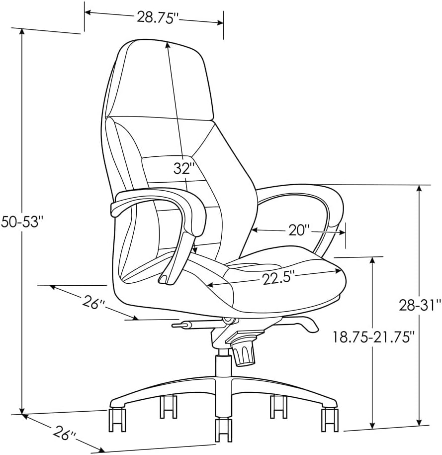 Zuri High Back Executive Swivel Chair @HOG - Home Office Garden Online Marketplace