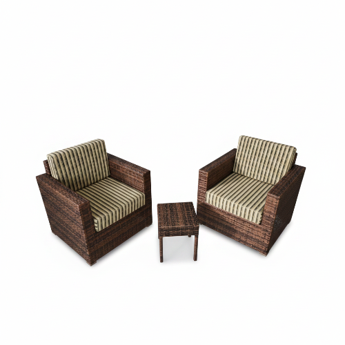 Rattan Armchair with Cushions