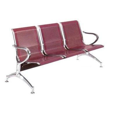 3 Seater Reception Metal Bench - Wine Home Office Garden | HOG-HomeOfficeGarden | HOG-Home.Office.Garden