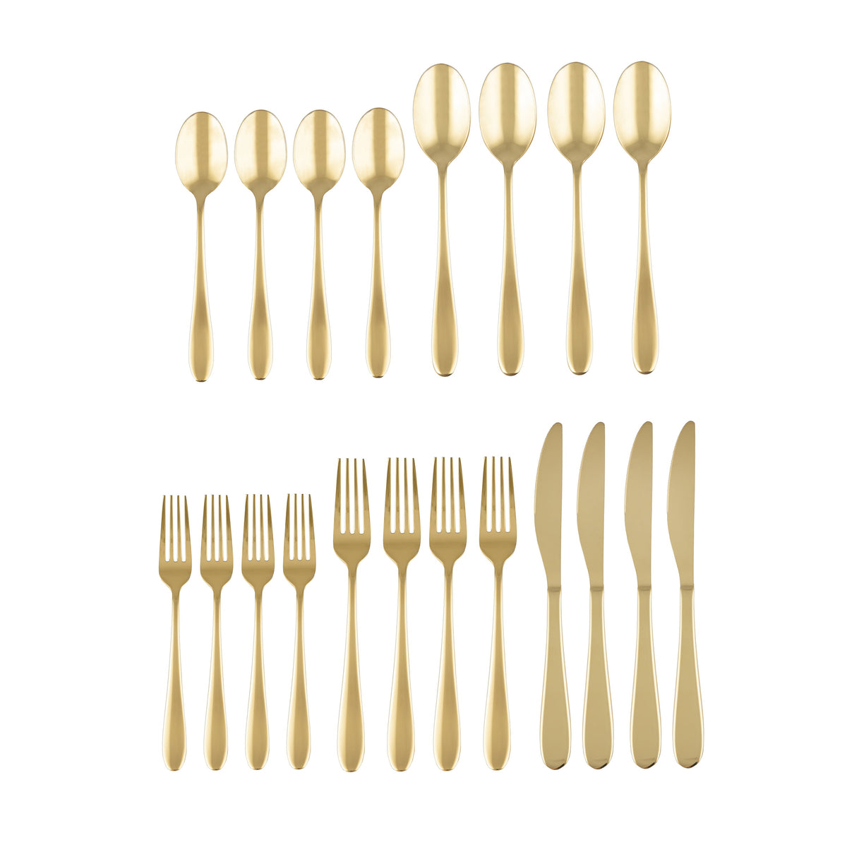 Cambridge Silversmiths Byram Flatware Set - Gold 20-piece