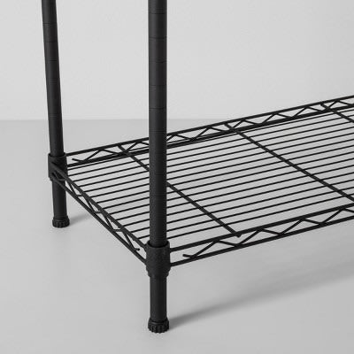 3 Tier Wide Wire Shelf - Black Home Office Garden | HOG-HomeOfficeGarden | HOG-Home.Office.Garden