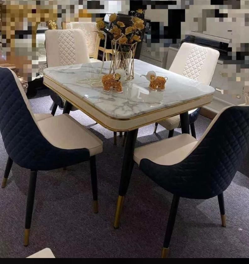 4 Seater Marble Dining Set Home Office Garden | HOG-HomeOfficeGarden | HOG-Home.Office.Garden