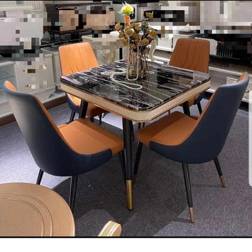 4 Seater Marble Dining Set Home Office Garden | HOG-HomeOfficeGarden | HOG-Home.Office.Garden