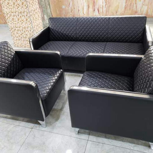 5 Seater Leather Sofa Set - Black @HOG - Home Office Garden Online Marketplace
