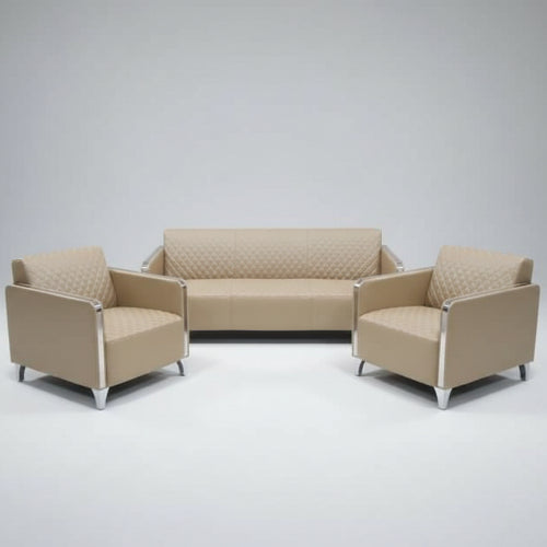 5 Seater Leather Sofa Set - Cream @HOG - Home Office Garden Online Marketplace