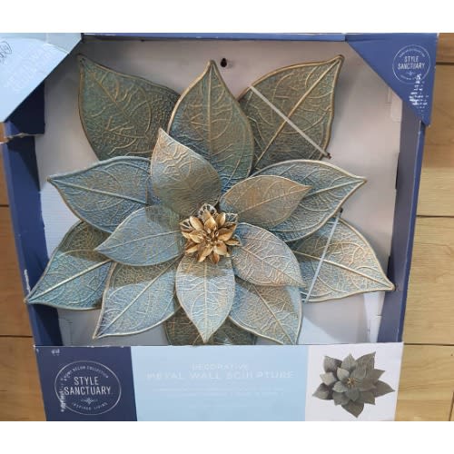 6" Decorative Metal Modern Floral Wall Sculpture Home Office Garden | HOG-HomeOfficeGarden | online marketplace